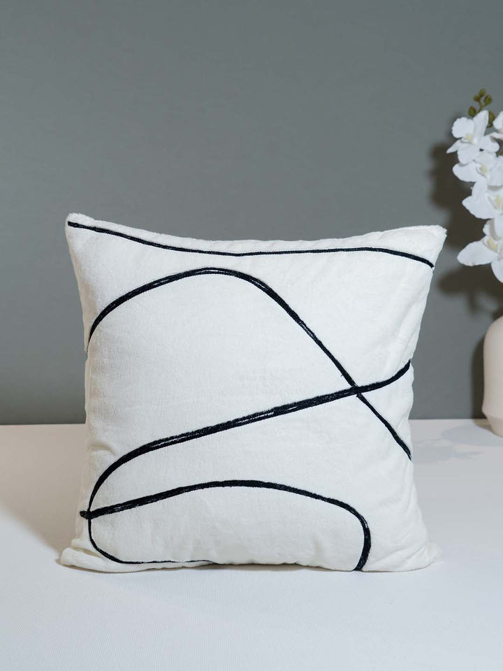  Buy HOME DECOR COLLECTION FREE LINE PATTERN CUSHION COVER - CREAM