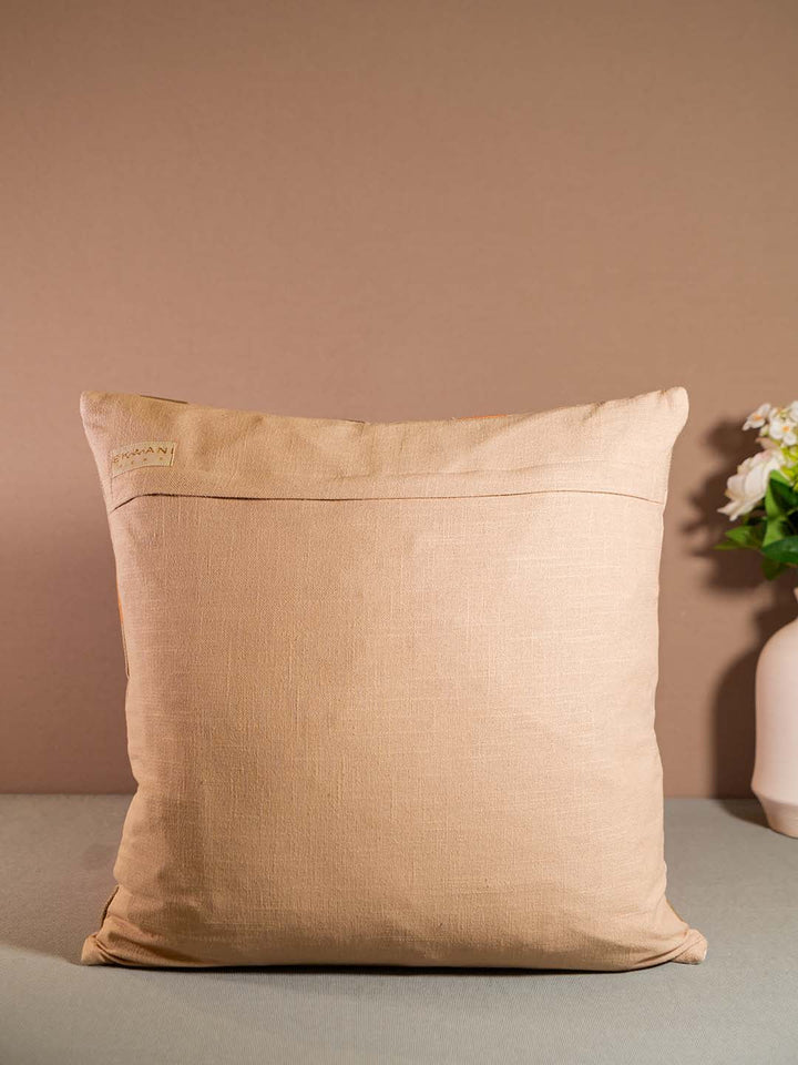  Buy IKKAT-CUSHION WITH EMBROIDERY-BLACK