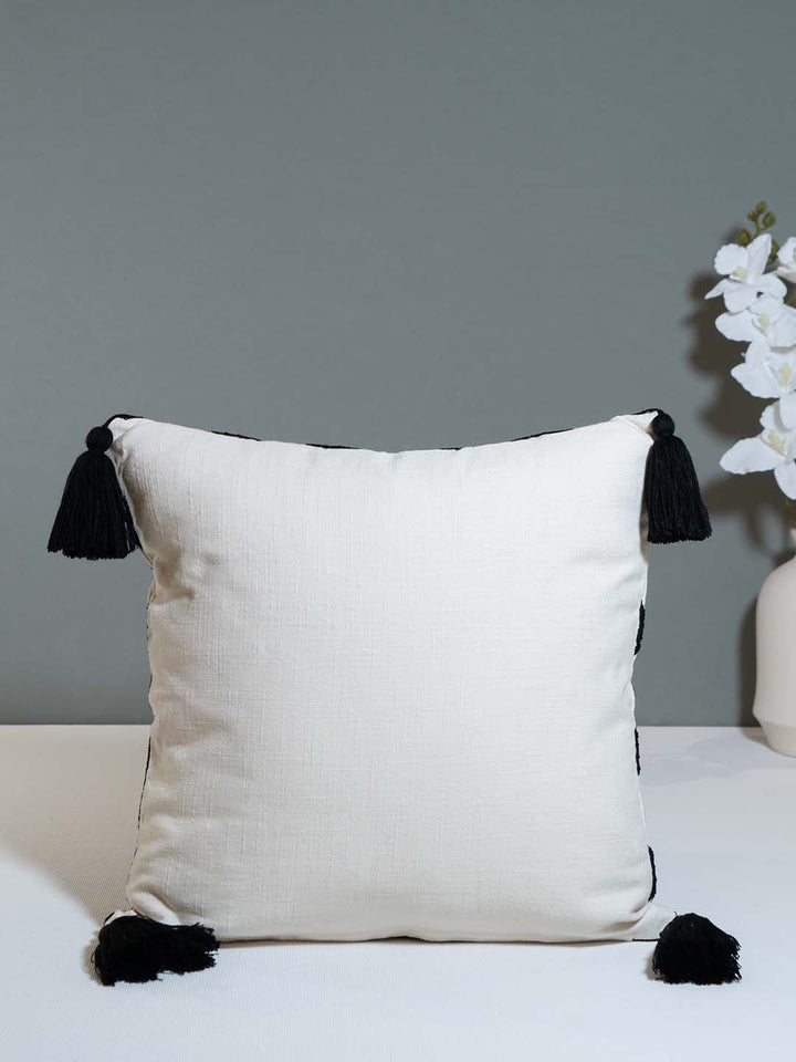  Buy WILD WHISPERS EMBROIDERED CUSHION COVER WITH TESSELS