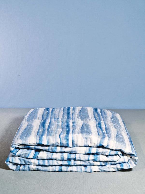 Indigo Bedcover Limited Edi Chawal Tanka Indigo Blue Bedcover