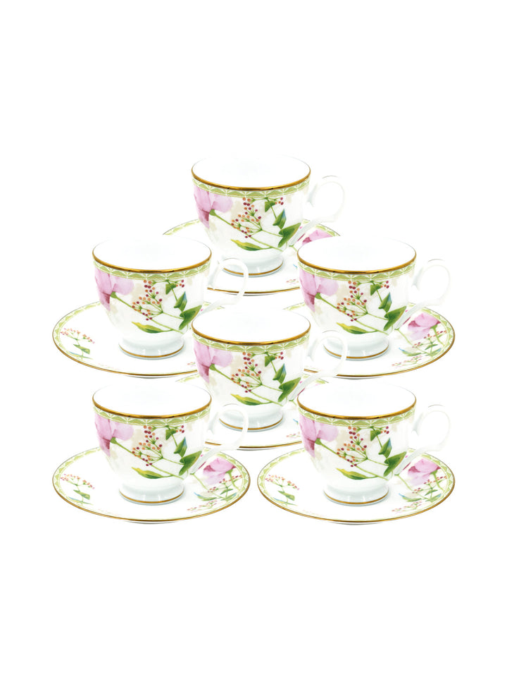 Buy Poppy Palace-12 Pcs Cup & Saucer