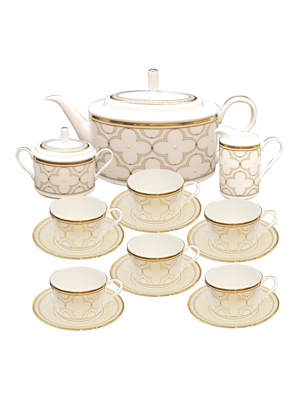 Buy Trefolio Gold-17 Pcs Tea Set