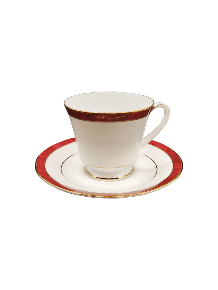 Buy Marble Red-12 Pcs Cup & Saucer