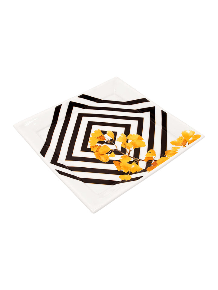 Buy Black & White Square Plate