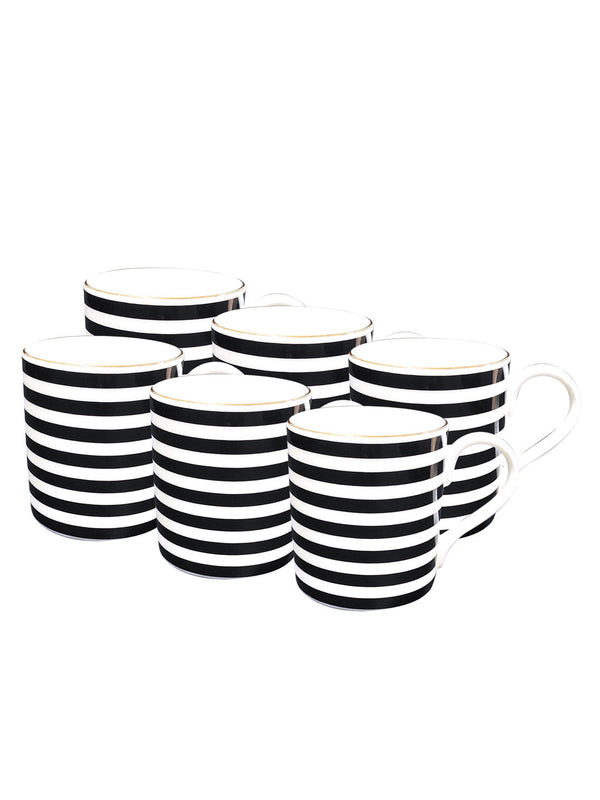 Buy Horzontal Stripes-Mugs-Set Of 6